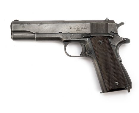 A RARE .45 (ACP) ITHACA 1911A1 NATIONALIST SHANGHAI METROPOLITAN POLICE MARKED SEMI-AUTOMATIC PISTOL, serial no. 875618, earl