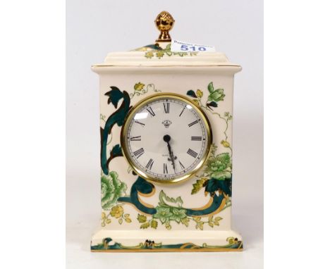 Masons Chartreuse Patterned Mantle Clock, height 20cm 
