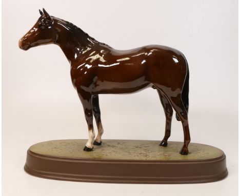 Beswick thoroughbred stallion 1772 on ceramic plinth 