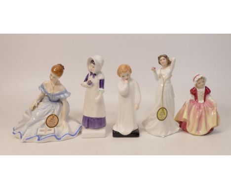 Royal Doulton Figures Darling Hn1985, With Love, Marjorie Hn2788, Dinky Doo Hn2170 &amp; Anna(5) 