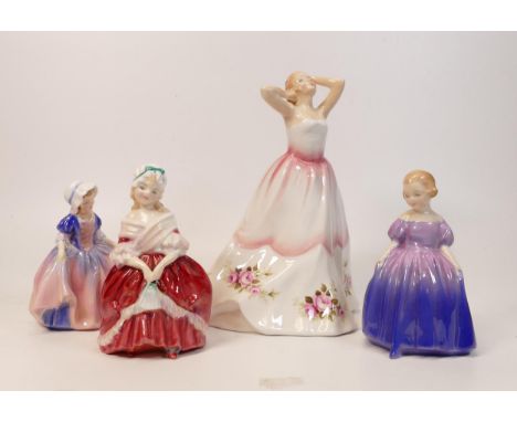 Royal Doulton Figures Claire Hn3209, Peggy Hn2055, Dinky Doo Hn1678 &amp; Marie Hn1370(4) 