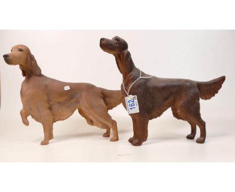 A collection of Wade Ceramic Northlight Figures of Red Setter Dogs, tallest 22cm. These were removed from the archives of the