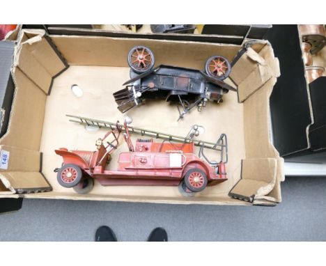 A collection of Metal & similar Vintage large scale Cars 