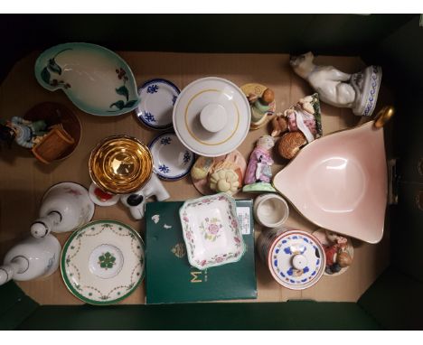 Mixed Collection of Ceramic Items to include Carltonware Triangular Dish, Minton Haddon Hall Pin Dish, Wedgwood 'Grandma Snuf