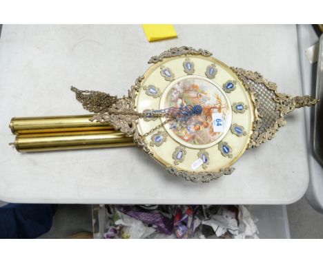 Mid Century Brass Effect Wall Clock, diameter of face 50cm 