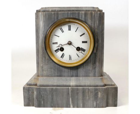 Hard Stone French Mantle Clock, height 22cm 