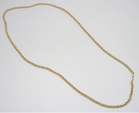 A 14ct gold belcher chain necklace, 16.8g, 66cm