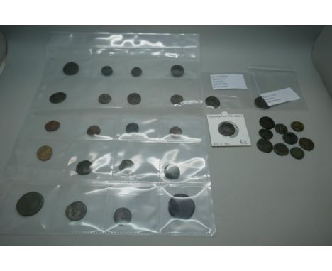 A mixed collection of Roman and Byzantine bronze coins 