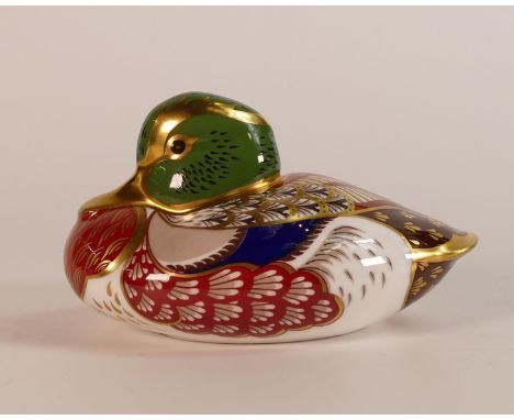 Royal Crown Derby, limited edition Bakewell Duck paperweight. Designed by Hugh Gibson. Boxed.