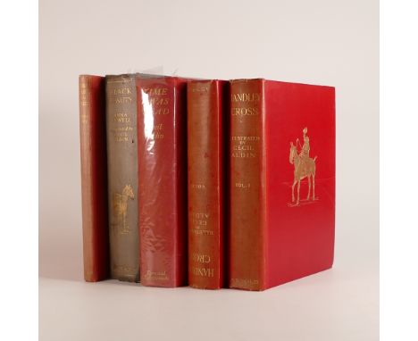 Cecil Aldin (1870-1935) Five Illustrated Books, 'Handley Cross' or Mr Jorrock's Hunt in 2 Vols. by R. S. Surtees illustrated 