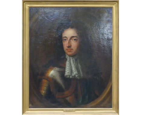 School of Godfrey KNELLER (1646-1723). Half portrait depicting William III (1650-1702), Prince of the House of Orange-Nassau.