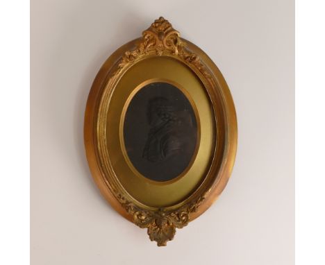 Wedgwood, black Basalt portrait medallion of Josiah Wedgwood. Height: 26cm Width: 19cm