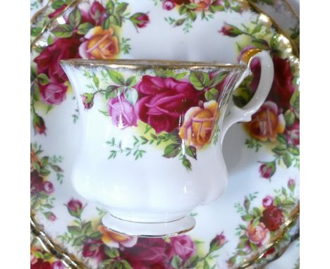 Royal Albert, large collection of Old Country Roses tea ware includes oval serving platters, two lidded tureens, gravy boat a