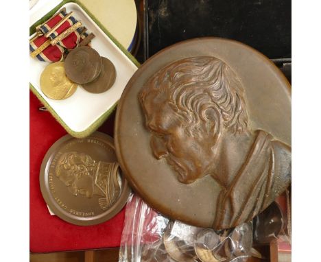 Interesting collection of medallions and other items - Toye, Kenning &amp; Spencer large Wellington medallion limited edition