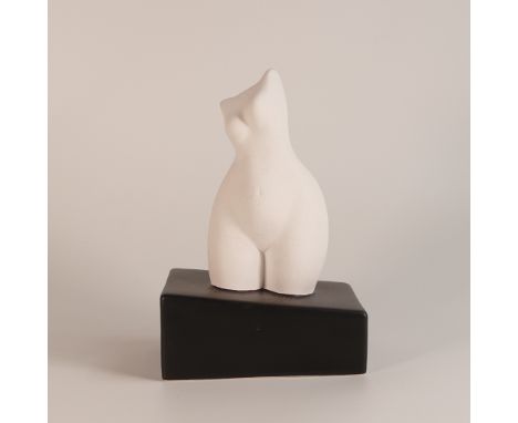 Anissa Kermiche Happy Bookend, white textured figure. Height 23cm