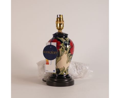 Moorcroft Pavot lamp base L65/6 Overall height 27cm, RRP:£310