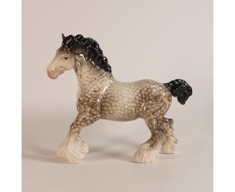 Beswick Cantering shire, model 975 in rocking horse grey gloss, r.