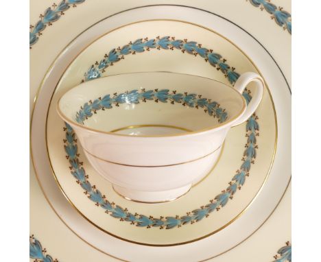 Wedgwood Appledore dinner ware W3257 including tea pot, 7 tea cups, 7 saucers, coffee pot, 6 coffee cans, 6 saucers, 6 side p