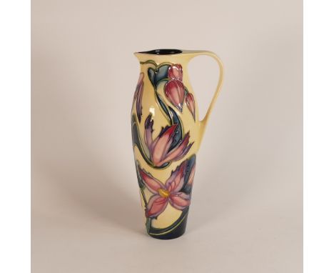 Moorcroft, tall jug in the Wyevale design by Phillip Gibson. Red dot seconds. Height: 27.5cm