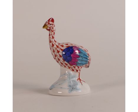 Herend of Hungary, model of a Guinea Fowl. Height: 7cm