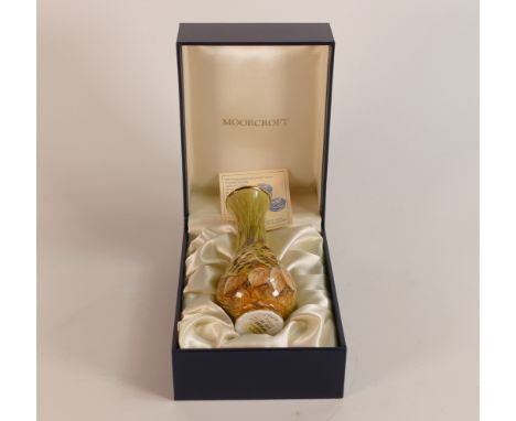 Moorcroft Enamel boxed vase 'Frogs' Designed by Steven Smith limited edition 12/50, 10.5cm.