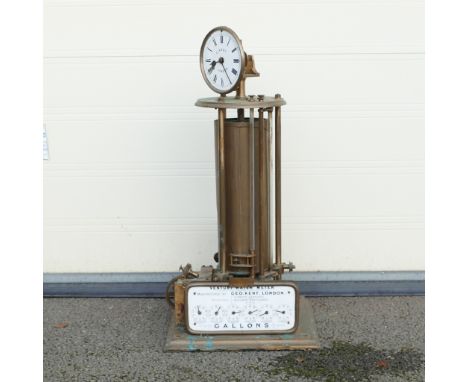 George Kent of London, 'Venturi Water Meter' 15" Meter Throat Ratio 1:12, No. 589. Enamel timepiece dial in brass casing over