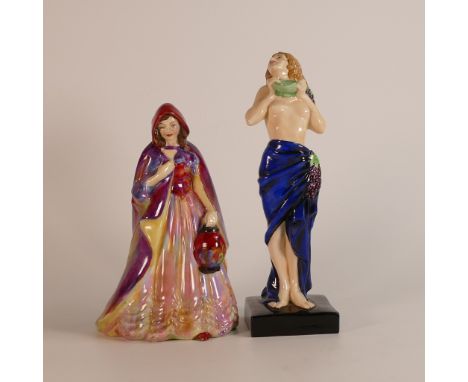 Tuscan Plant, two early porcelain figures Bacchanti No.40 together with Lady with the Lamp (2)