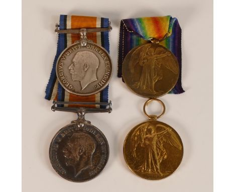 WWI Medals: Two awarded to '196598. 3 . A. M. H. Crow RAF' includes British War Medal and Victory Medal with ribbons, togethe