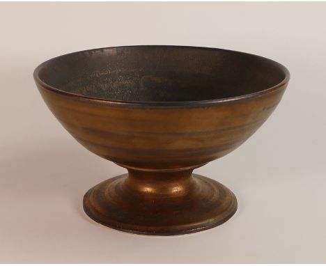 Isabella Pope, Studio Pottery pedestal Fruit Bowl. Pope was a Master Potter and teacher who created these forms inspired by C