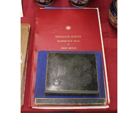 Ordnance&nbsp;Survey, quarter inch&nbsp;Atlas of Great Britain; Cottam Charts of the Constellations; and a Victorian Scrap bo