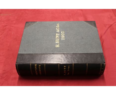 R Hunt &amp; Co., nine bound Agricultural Equipment catalogues 1907, fine binding&nbsp;&nbsp;