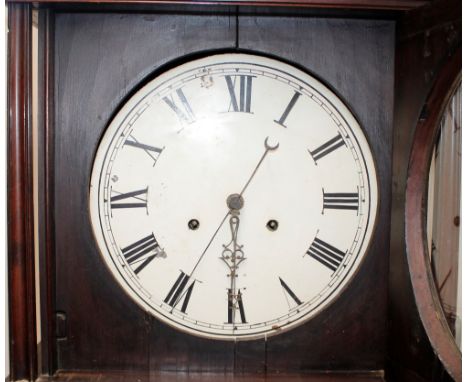 A 19th Century mahogany North Country long case clock, having circular painted dial supporting an 8 day movement striking on 