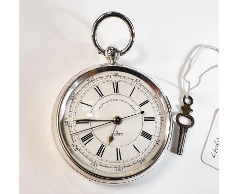 A MARINE Decimal Chronograph serial no. 26919, silver case, Chester 1927.Condition report:Lot 642 - In good condition if is w