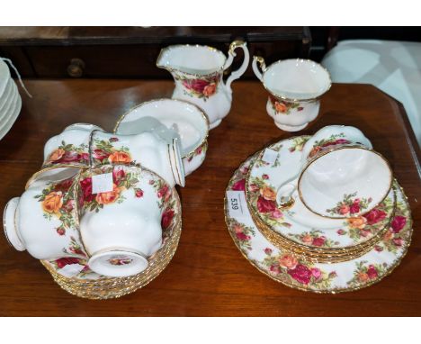 A Royal Albert Old Country Roses, 20 piece part tea service.