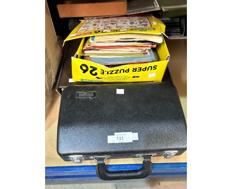 A collection of vintage 1960's LPs and singles, various pop and rock artists; a Yamaha 26II cased clarinet (seen little use)