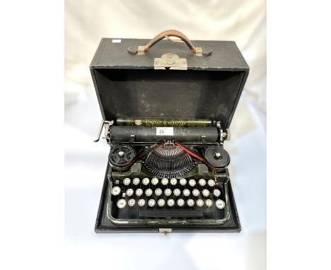 A mid 20th century Underwood portable typewriter in box.