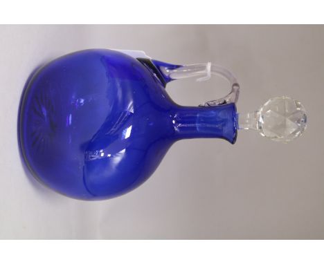 A Bristol blue decanter