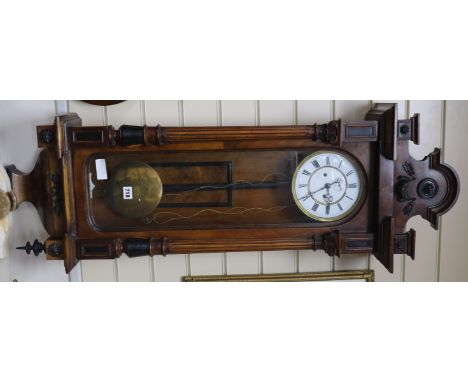 A Vienna wall clock, H.120cm approx