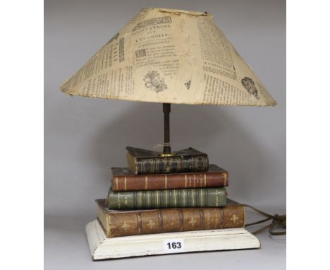 A novelty 'book' table lamp