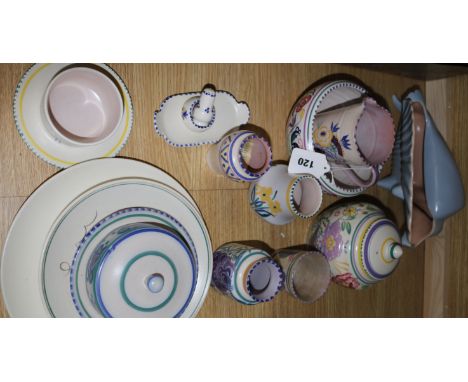 A quantity of Poole pottery