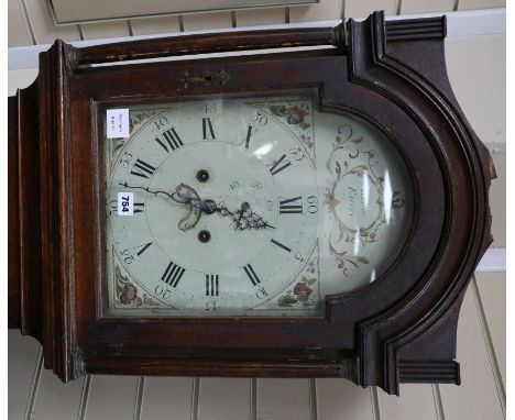 A Burton of Eastry. A late 18th century oak eight day longcase clock, H.197cm