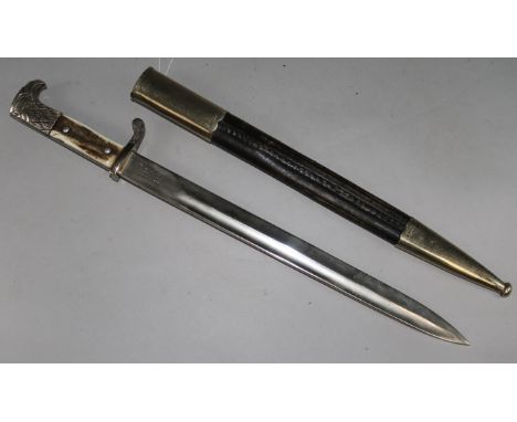 German police bayonet scabbard, makers mark Weyersberg Solingen