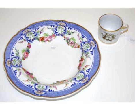 Copeland &amp; Garrett, late spode soup bowl C:1840 decorated with floral garlands, marked to base and # 5756, (diameter 25cm