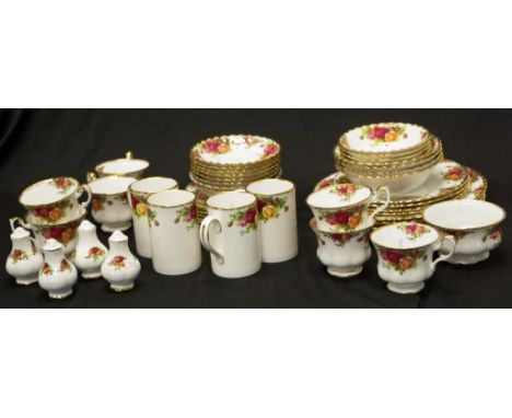 Royal Albert 'Old Country Roses' dinner set total of 48  pieces, including: settings for 4 each of, dinner plates, entree pla