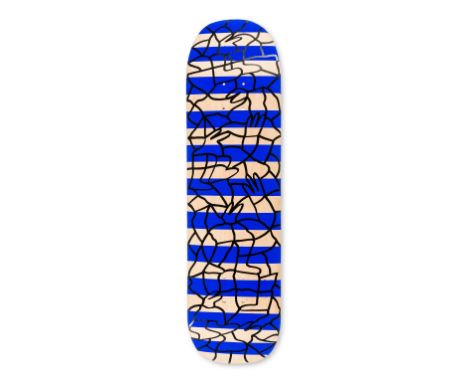 Lucas Beaufort (b. 1981)That's for RealA unique work of acrylic in blue and black, on recycled skateboard, 2021, signed, titl