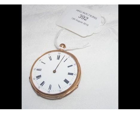 A French gold cased pocket watch - for restoration CONDITION REPORTTicking order; no dents to case;case diam. 4.2cms; gross w