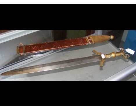 A French sidearm - Coulaux Freres - with scabbard - 68cm long 