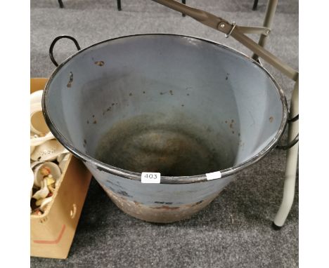 LARGE VINTAGE ENAMEL CARRIER