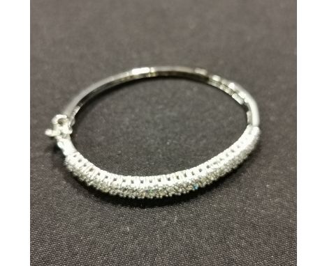 SILVER AND CRYSTAL BANGLE 