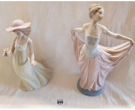 2 PORCELAIN FIGURES, 1 BY NAO THE OTHER BY LLADRO